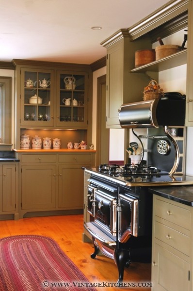 Glass Cabinet Doors - Gallery of Vintage Kitchens Design Projects ...